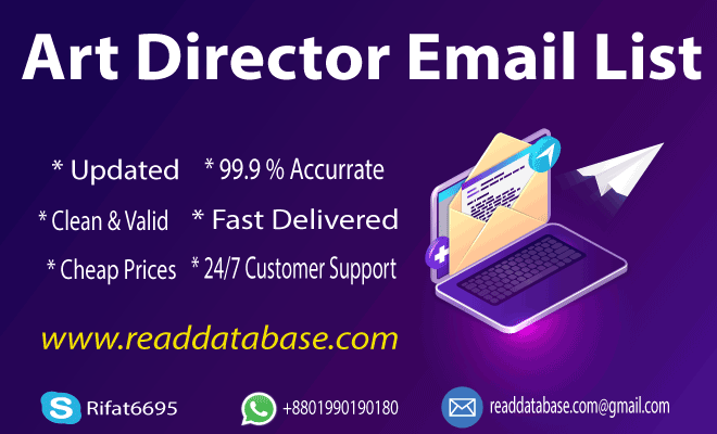 Art Director Email List | Business Email List | Read Database